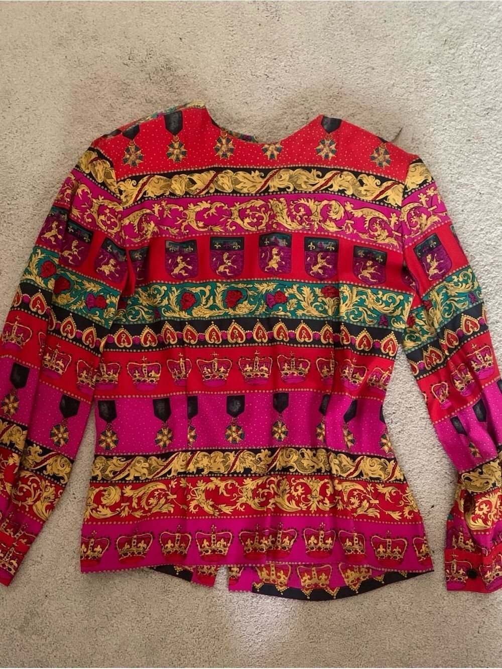 Vintage Dana Buchman Silk Bold Print Top